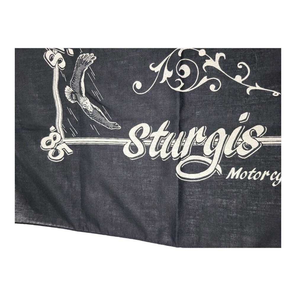1985 Sturgis Motorcycle Rally Vintage Bandana For Bikers Only - Picture 2 of 6